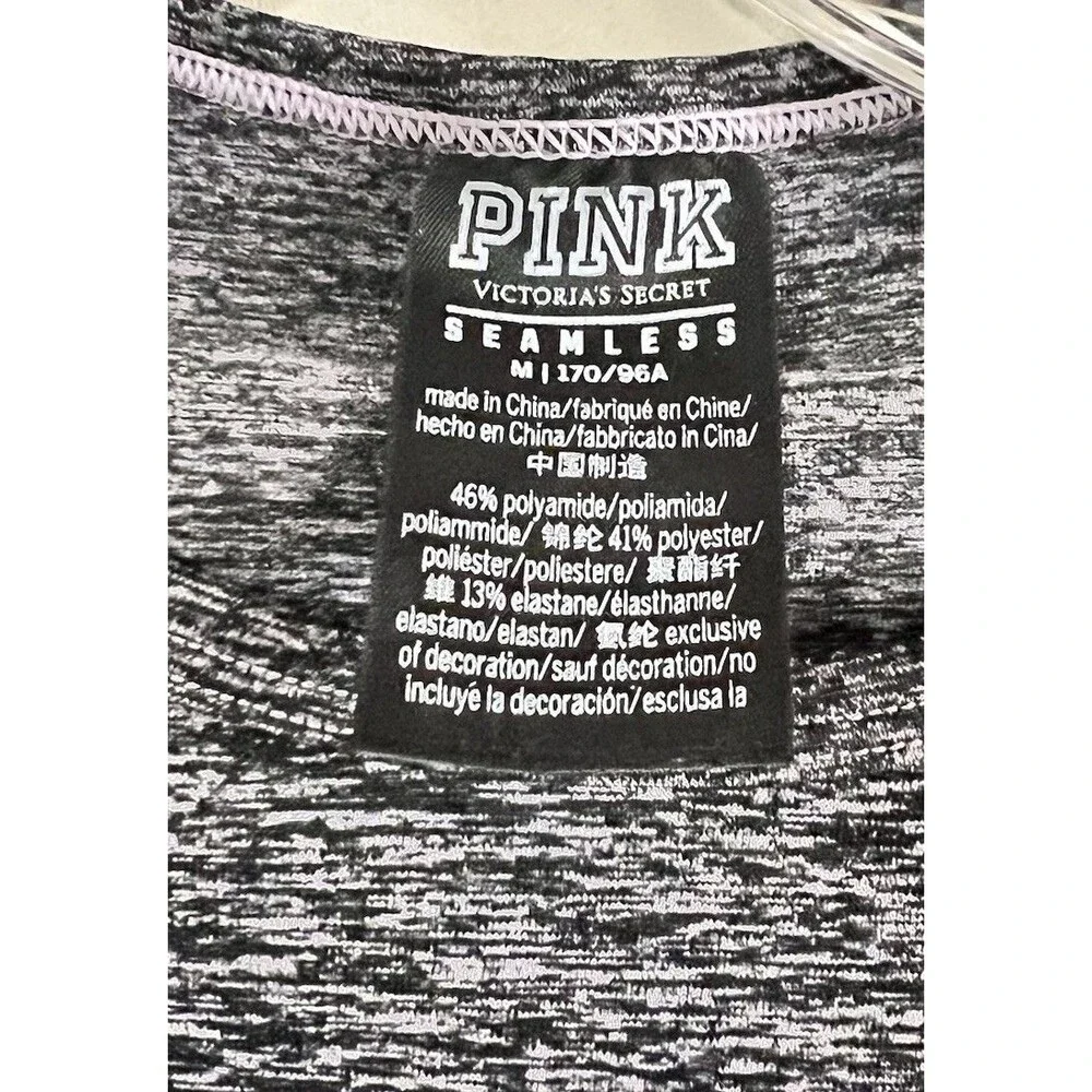 Victorias Secret Seamless Crop Top Women's Sz M Long Sleeve Activewear